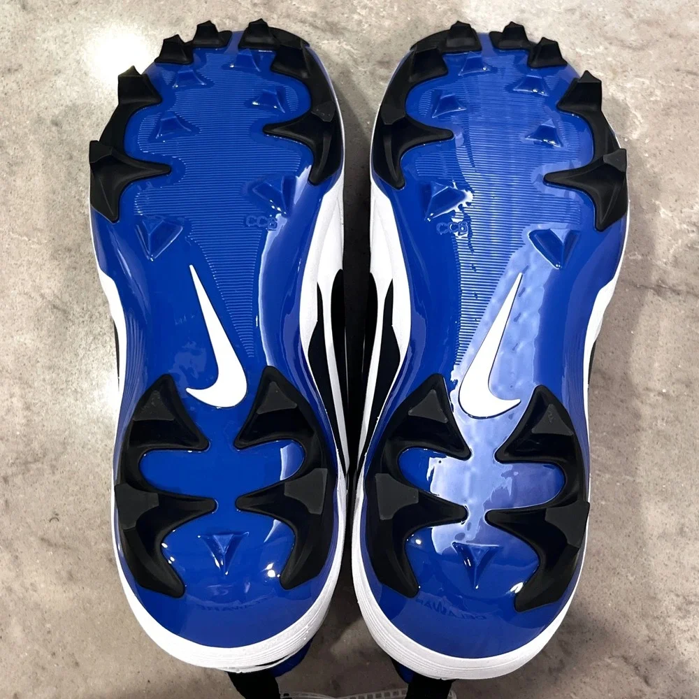 Nike Mens 12 Alpha Menace‎ Strong Football Cleats White/Hyper Royal Size 7.5